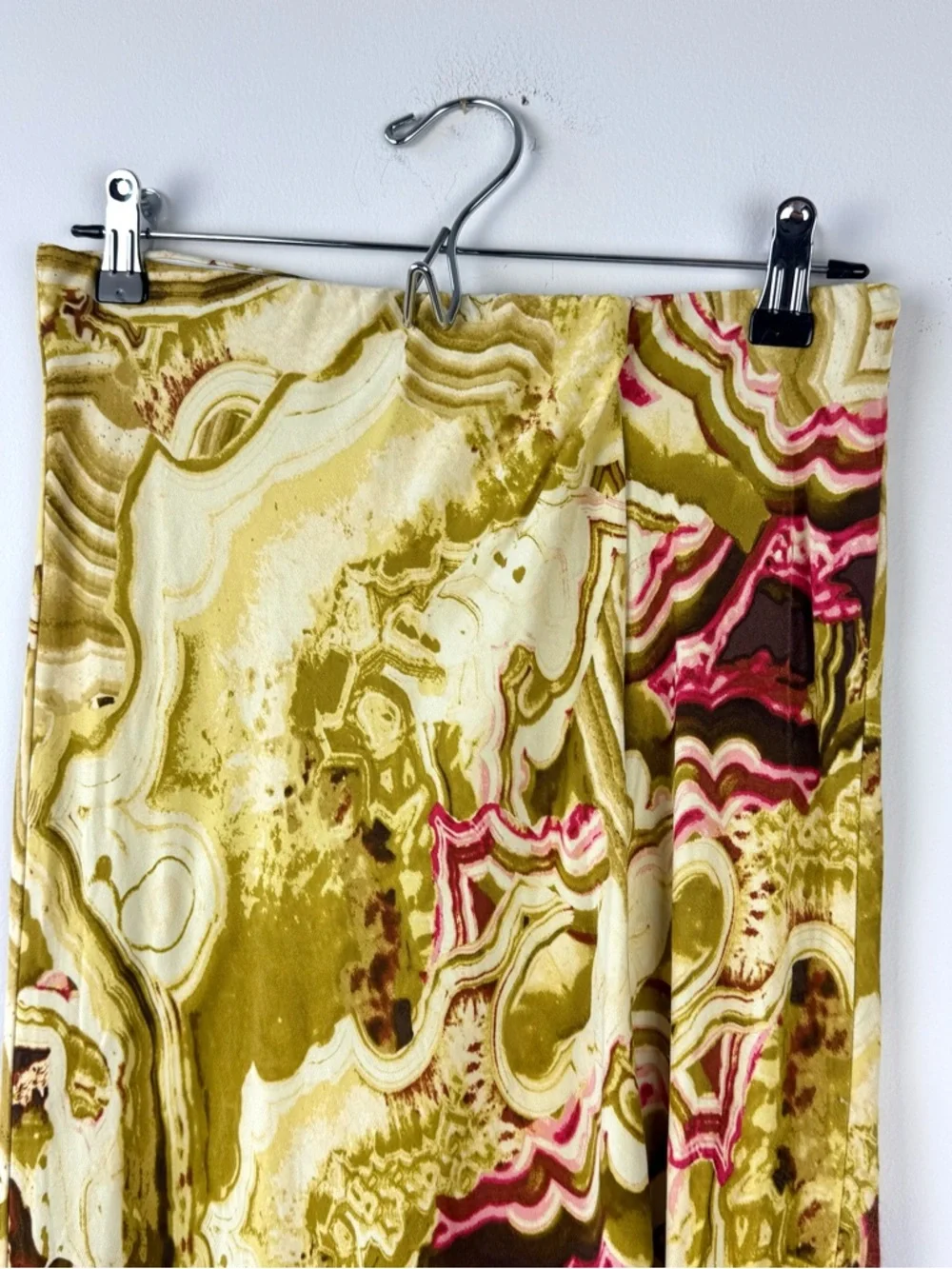 By Anthropologie Flounced Skirt in Green Pattern - Picture 4 of 8